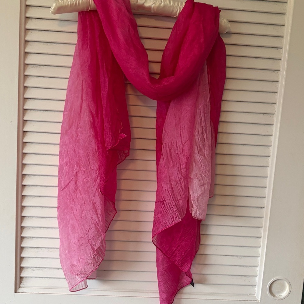 Pink Ombre silk scarf